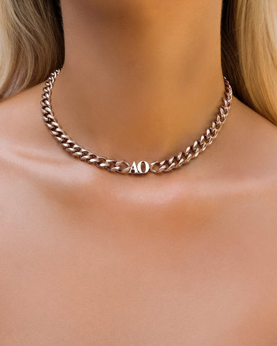 Initial Curb Set (Rose Gold)