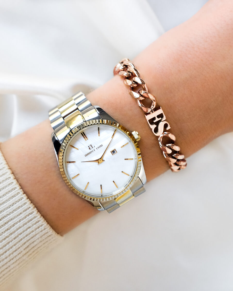 Initial Curb Set (Rose Gold)