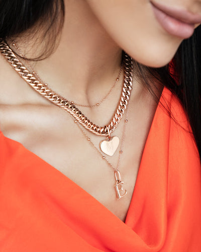 Initial Necklace (Rose Gold)