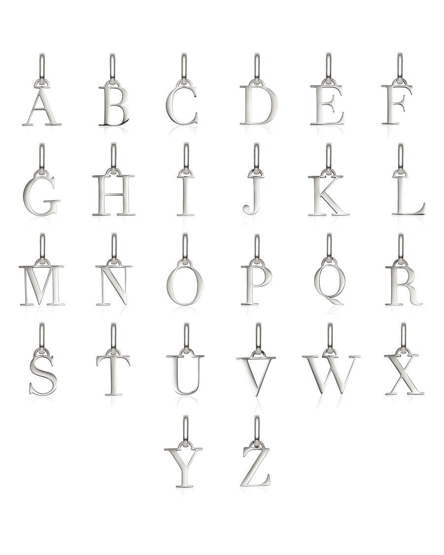 Letter & Birthstone Figaro Chain Bracelet (Silver)