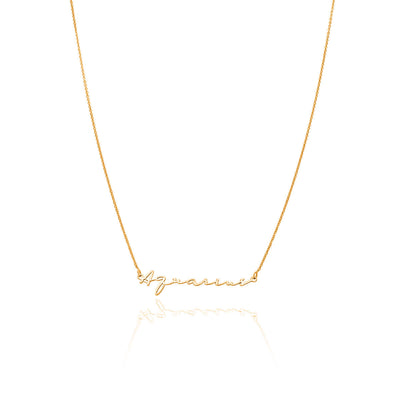 Sterling Silver Signature Name Necklace (Gold)