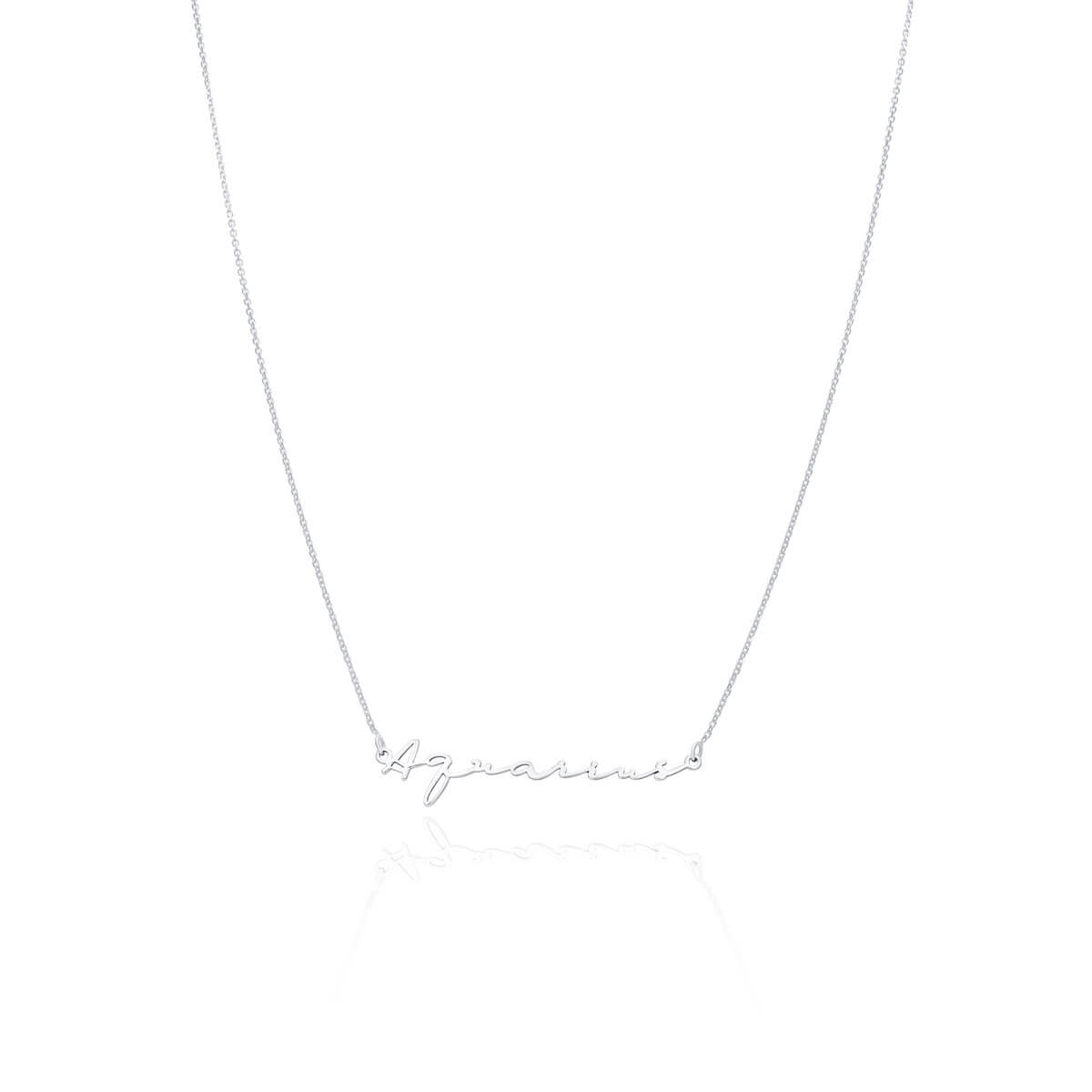 Sterling Silver Signature Name Necklace (Silver)