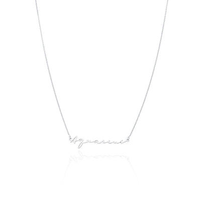 Sterling Silver Signature Name Necklace (Silver)