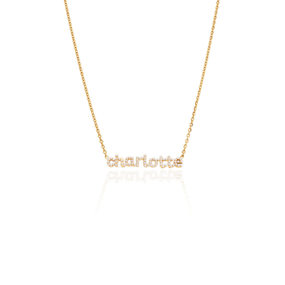 Mini Pearl Name Necklace (Gold)