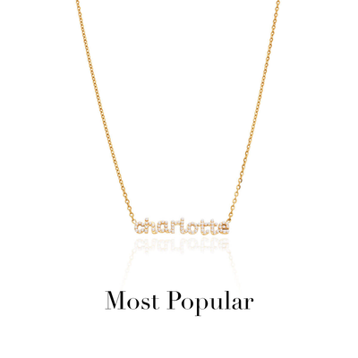 Mini Pearl Name Necklace (Gold)