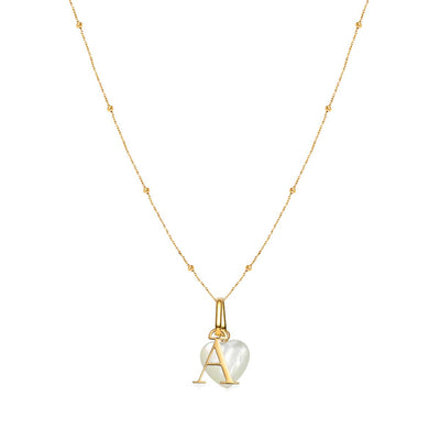 Personalised Initial & Birthstone Necklace (Gold)