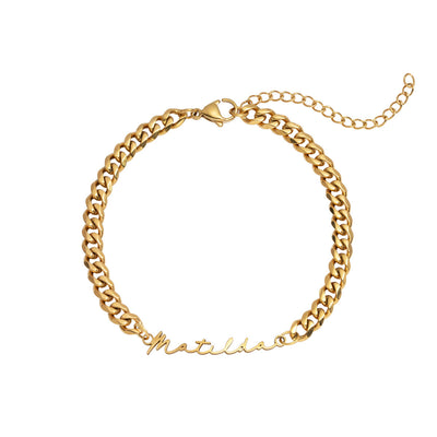 Signature Name Bracelet (Gold)