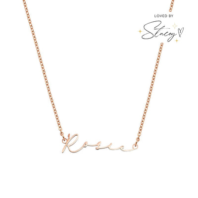Signature Name Necklace (Rose Gold)