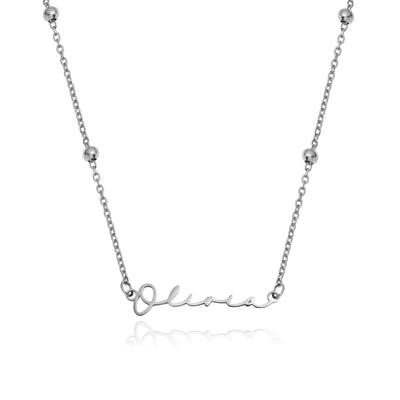 Signature Name Necklace (Silver)