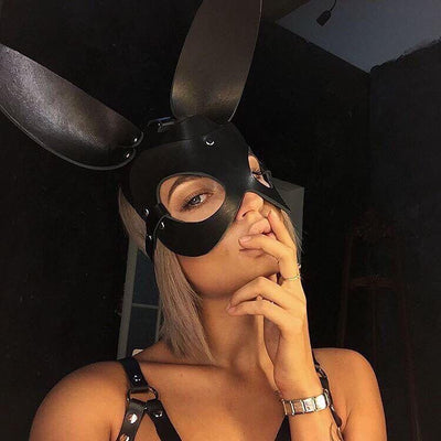 Leder Bunny Maske
