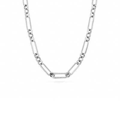 La Croix Crystal Cross Necklace (Silver)