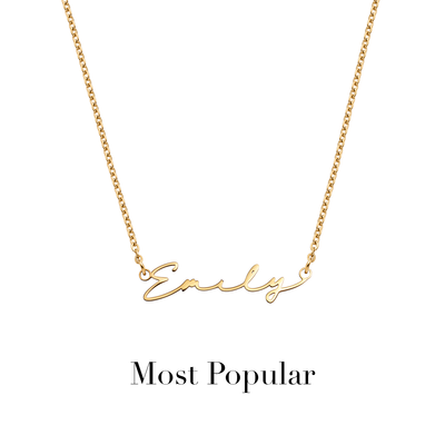 Signature Name Necklace (Gold)