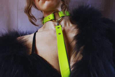 Jewelry & Leather Choker for Discreet Play