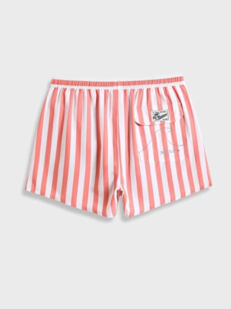 Rot-gestreifte Badehose
