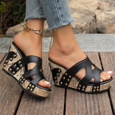Wedge sandaler med plattform och komfort för kvinnor