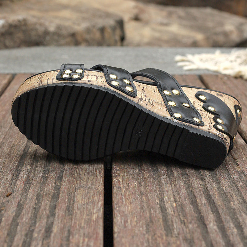 Wedge sandaler med plattform och komfort för kvinnor
